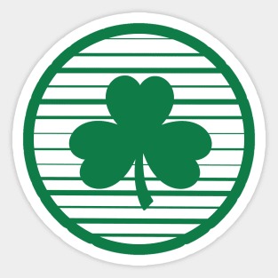 Shamrock Silhouette - White - St. Patricks Day Sticker